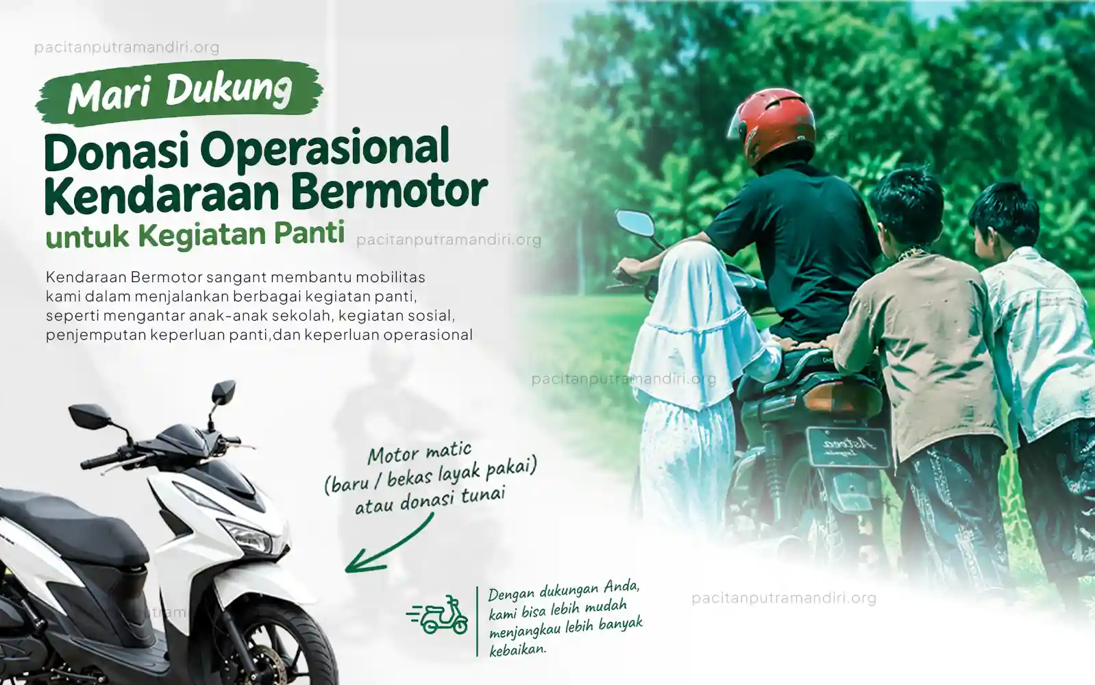 Operasional Kendaraan Bermotor (matic) untuk Kegiatan Panti